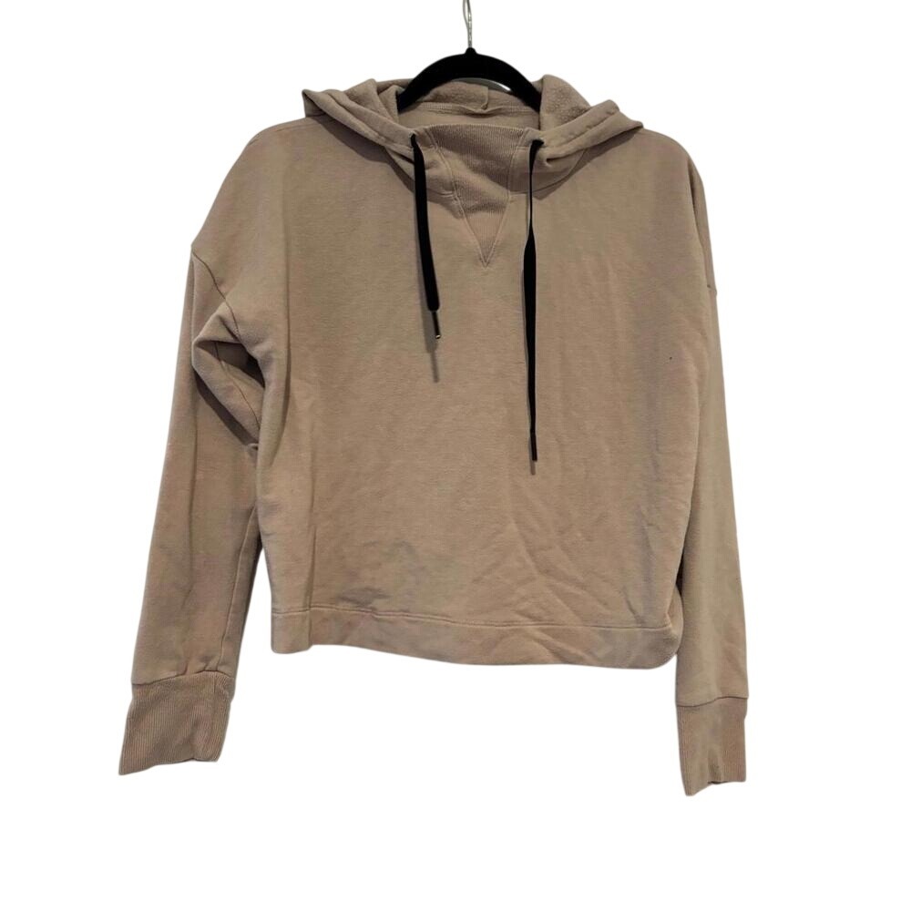 Womens sz S‎ beige Beyond Yoga sweatshirt (STAIN ON BACK)402